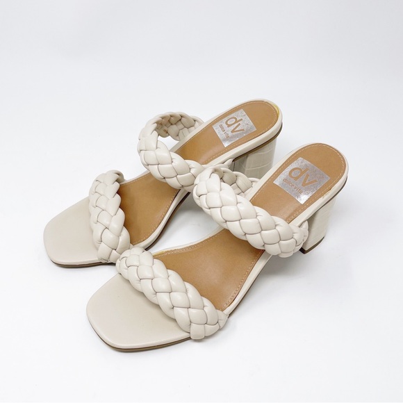 Dolce Vita Cream Hardey Braided Woven Slip-On Sandals Shoes Size 7.5 - Picture 6 of 9